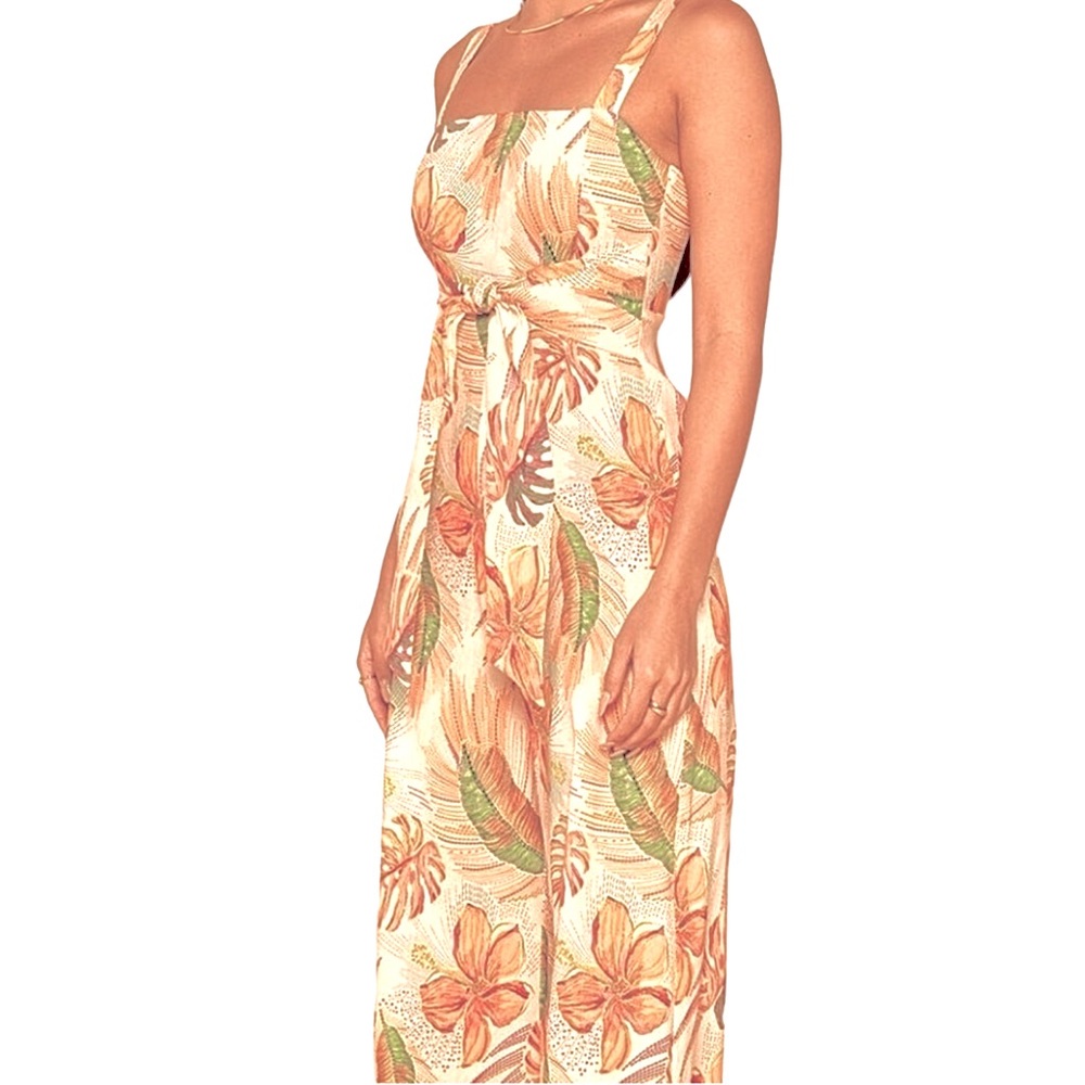 Shore Lima Jumpsuit Tropical and Beige Size Small - Picture 11 of 17